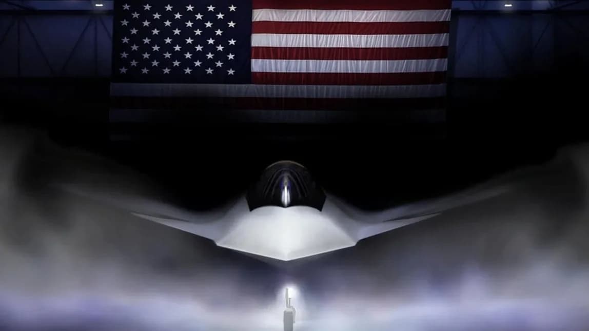 A Boeing F-47 vadászgép művészi ábrázolása.